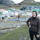 Queenstown Lakes Community Housing Trust boss Julie Scott in front of its newest assisted home...