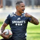 Highlanders halfback Aaron Smith at training. The team announced a four-year contract extension...