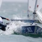 New Zealand sailor Sam Meech competes in the Laser class at the Tokyo Olympics. PHOTO: GETTY IMAGES