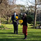 Whitestone Funerals manager Jamie Harvey (left) and The Florist Oamaru owner Leigh Steel hold...
