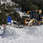 Snow-clearing work on the Milford Road earlier this year. Photo: Supplied