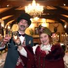 Joe Oliver, of South Australia,  and Donna Demente, of Oamaru, enjoy the birthday celebrations of...