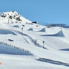 Cardrona's terrain park ready for the day. Photo: Cardrona Alpine Resorts