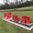 Restored tombstones at the Lawrence Chinese Cemetery await their unveiling, which will take place...