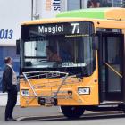 The trial of an electric bus in Dunedin did not quite go to plan yesterday. PHOTO: PETER MCINTOSH