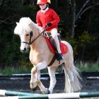 Harper Nutting (6), of Cromwell Pony Club, on her pony Prada, competes in the Dunedin District...
