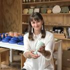 Cardrona ceramicist Shannon Courtenay with some of her work which she exhibited in Wanaka earlier...