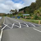 One of the new permanent speed humps, installed recently by Dunedin City Council on Aramoana Rd...