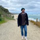 Dunedin man Blake Acklin walks regularly at St Clair Beach as part of his preparations to walk...