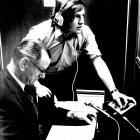 Reading over his speech before going live on Radio 4XO on the day of the launch in 1971 is...