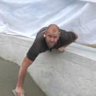 Flat Line Concrete director Sharn Stewart smooths off a ramp at Roxburgh’s skate park after...