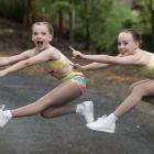 The winners of the NZCAF National Online Aerobics championship primary heat, London Hodge (left)...