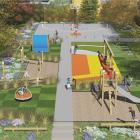 A rendering of the proposed new play equipment for the Bathgate Park playground. PHOTO: SUPPLIED DCC