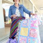 South Otago A&amp;P show handcrafts convener Angela Botting shows off some of her handiwork...