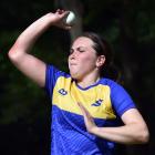 Otago swing bowler Emma Black gets in some training at Logan Park earlier this week. PHOTO: PETER...