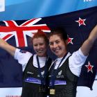 Former Otago rower Zoe McBride (right) with double sculls partner Jackie Kiddle at a world cup...