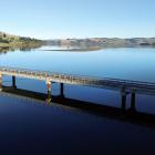 The new Hinahina Bridge, spanning the Catlins River near Owaka, shortly after opening in August....