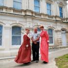 Junction Hotel owner Ian Murton hosts Sandra (left) and Diane Brough, of Invercargill, at the...