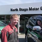 Dion Voyce (left) is the first employee the North Otago Motor Group has hired through the Waitaki...