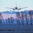 A composite image depicts a plane landing in the area in Tarras being looked at for a new airport. MAGE: MAT PATCHETT / ODT