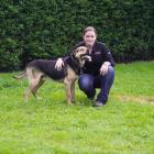 Black &amp; Tan Young Guns co-organiser Kim Clark and dog Pound at the event launch in Northern...