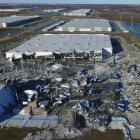 The site of a roof collapse at an Amazon distribution centre in Edwardsville. Photo: Reuters