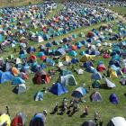 Tents are in place for the Rhythm &amp; Alps festival.