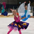 Rehearsing for the Snow Queen at the Dunedin Ice Stadium are (from left) Hannah Sime (17), Lucie...
