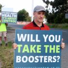 Protest organiser Paul Hill says vaccine mandates are unfairly pushing people out of their jobs....