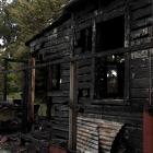 The vacant property was badly damaged by the fire. Photo: Geoff Sloan