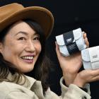 Coral Cone owner Yvette Shum, of Dunedin, holds the packaging for her menstrual cups. PHOTO:...