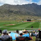 The scene at the Super Smash double-header at John Davies Oval, in Queenstown, yesterday. PHOTOS:...