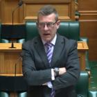 Serious matters ... National Party Dunedin list MP Michael Woodhouse in questioning mode in the...