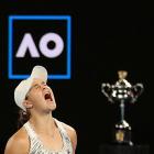 Ash Barty celebrates her victory in the Australian Open. Photo: Reuters