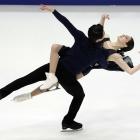 New Zealanders Charlotte Lafond-Fournier and Richard Kang-In Kam compete in the rhythm dance at...