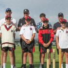 Sharing family ties to cricket are (from left) Shane Bond and son Ryan (13), Andrew Boyle and son...
