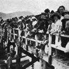 Spectators crowd the jetty during the Broad Bay Regatta on January 2, 1922. — Otago Witness, 10.1...