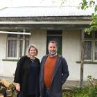 Heritage developers Sheryl and Hayden Cawte of New Zealand Heritage Properties stand outside a...