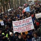 Protesters march through the streets of Toulouse, one of several rallies in France following the...