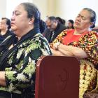 Attending a St Kilda Tongan Methodist Church service in Dunedin yesterday is Ana Ikahihifo....