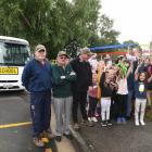 Pupils from the Outram school bus run wish their drivers farewell at the end of the 2021 school...