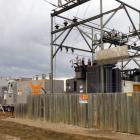 A mobile substation stands at the Clyde Earnscleugh Substation as a backup should the single...