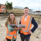 New Zealand Property Solutions director Denise Casey and TGC Homes director Charles Blair look...