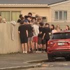 A party takes place in Howe St earlier this week. PHOTO: GREGOR RICHARDSON
