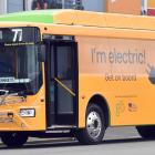 One of the electric buses given a successful trial in Dunedin last year. 