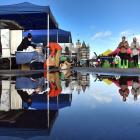 Customers and vendors return for the first day back at the Otago Farmers Market in Dunedin on...