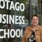 Clare Perry outside the University of Otago’s Business School. PHOTO: GREGOR RICHARDSON