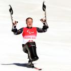 Corey Peters celebrates his gold medal winning run. Photo: Getty Images