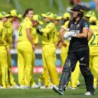 White Ferns captain Sophie Devine walks off after being bowled early. Photo: Getty Images