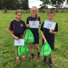 North Loburn’s Tasman Tykes team of PJ Mackintosh (12, left), Melanie Philpott (11) and Hamish...